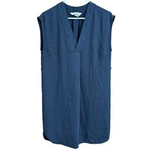 H&M‎ Navy Blue Sleeveless V Neck Mini Dress Casual Minimalist Women's Size 4